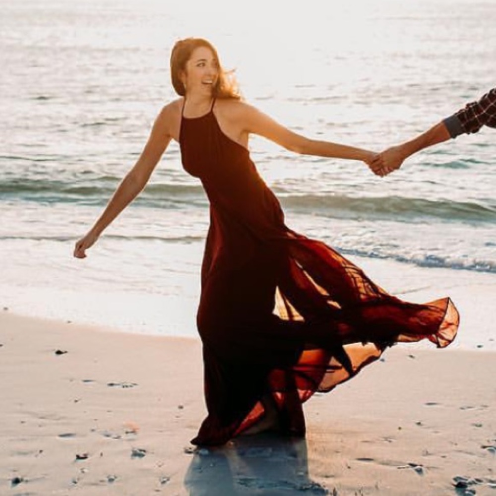 Lulu’s Wine Red Maxi Dress